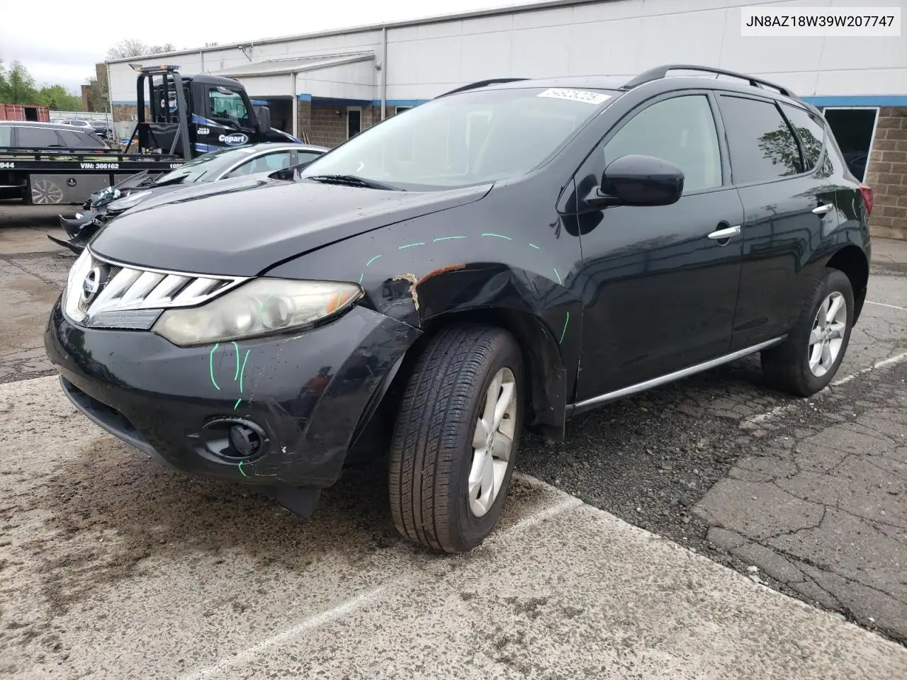2009 Nissan Murano S VIN: JN8AZ18W39W207747 Lot: 54925225