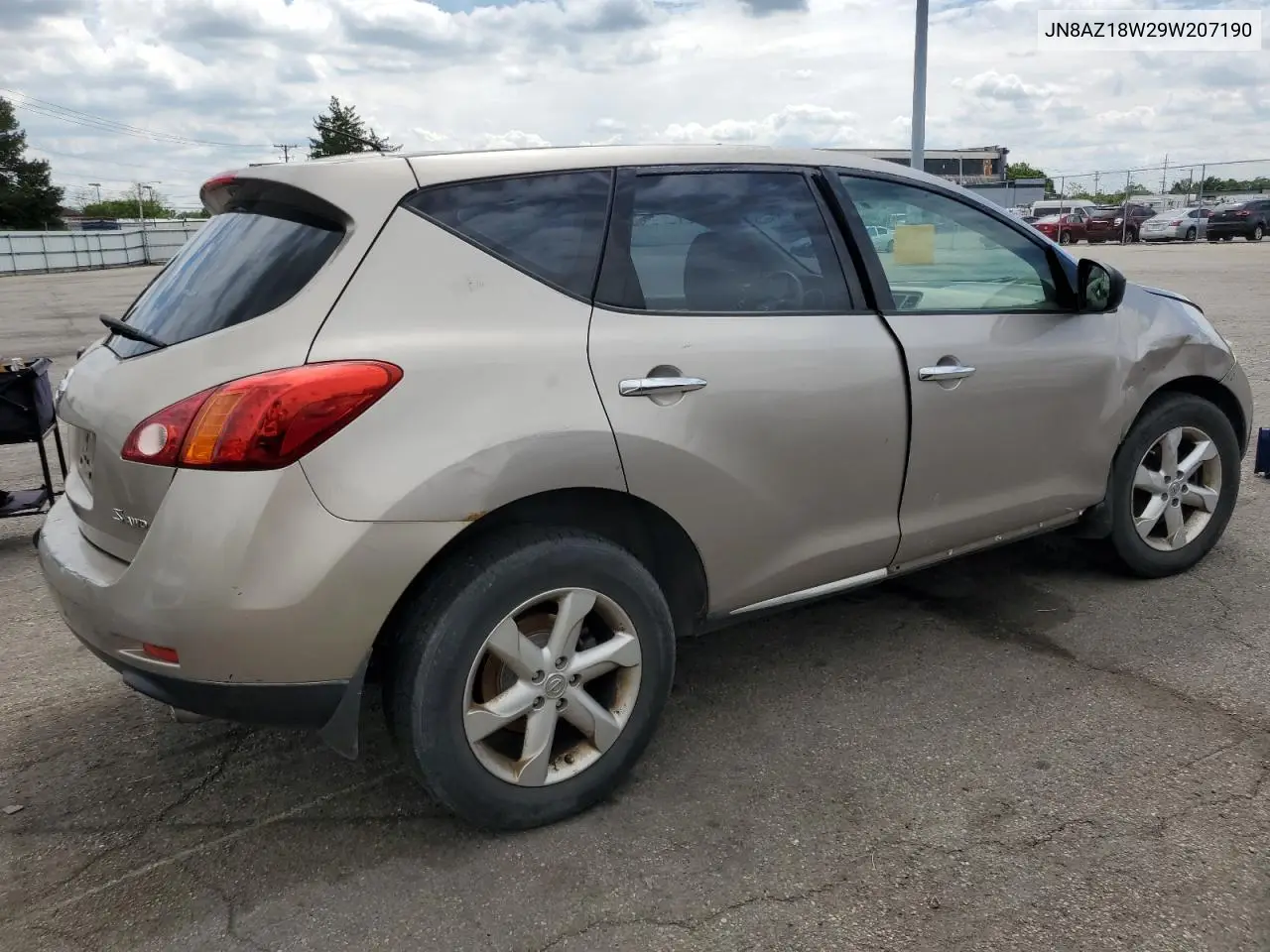 2009 Nissan Murano S VIN: JN8AZ18W29W207190 Lot: 55684275