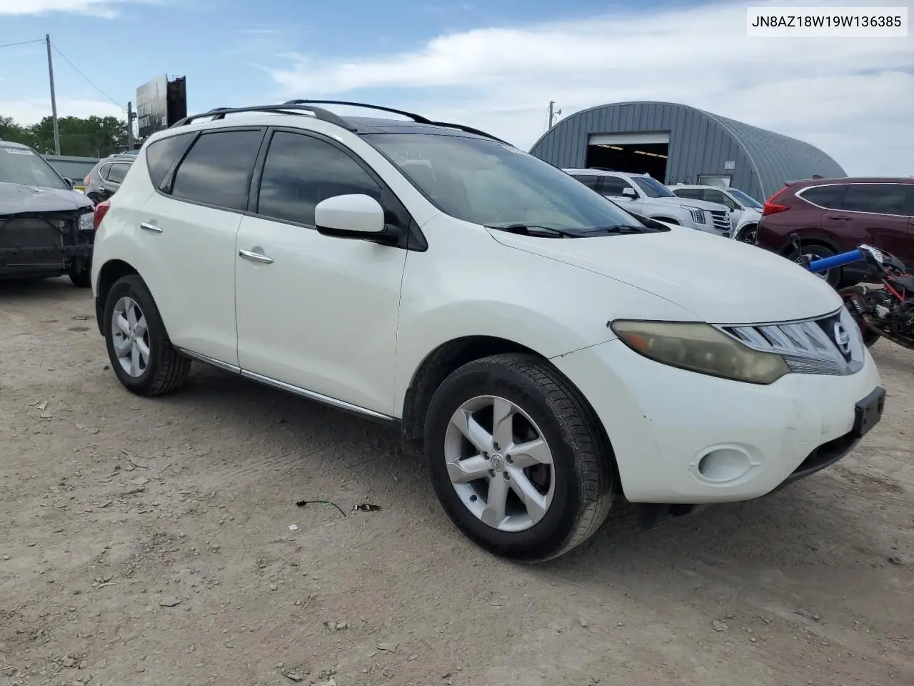 2009 Nissan Murano S VIN: JN8AZ18W19W136385 Lot: 55720645