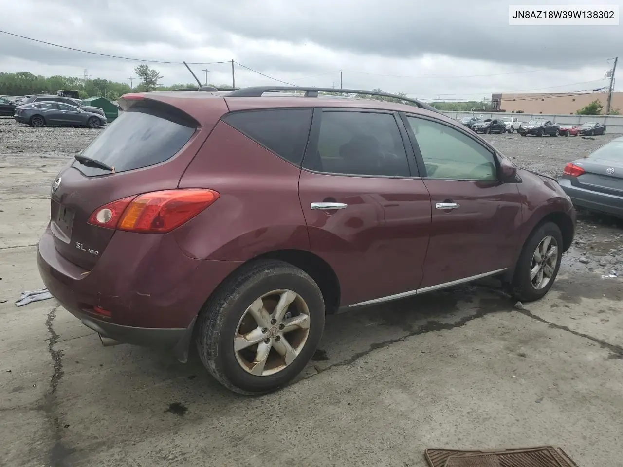 2009 Nissan Murano S VIN: JN8AZ18W39W138302 Lot: 55777105