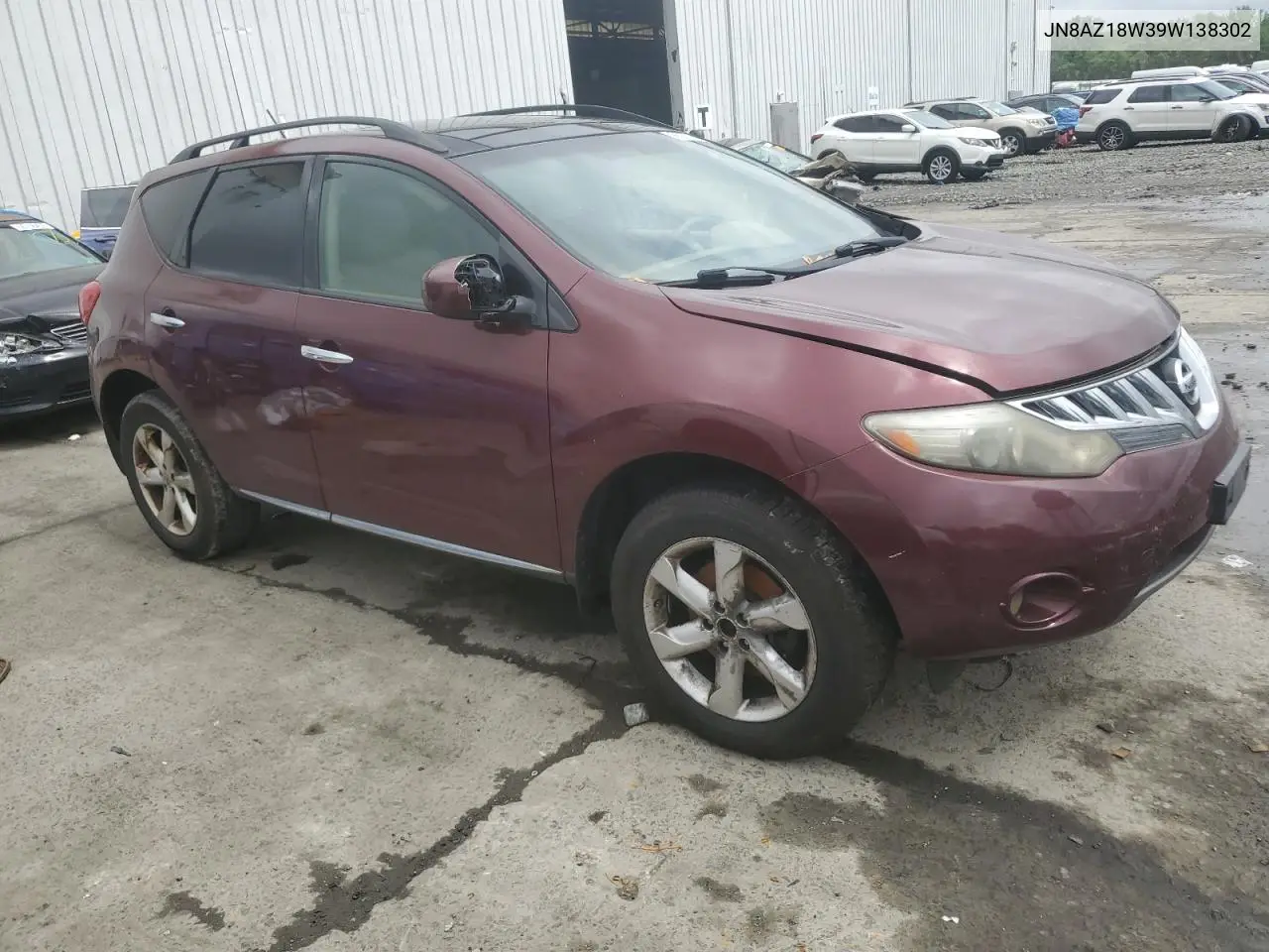 2009 Nissan Murano S VIN: JN8AZ18W39W138302 Lot: 55777105