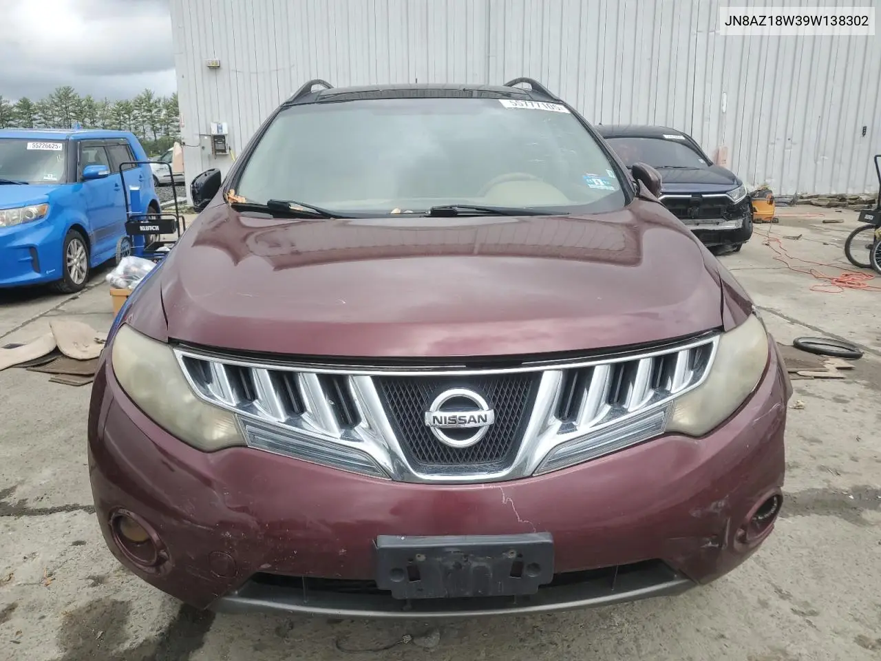 2009 Nissan Murano S VIN: JN8AZ18W39W138302 Lot: 55777105