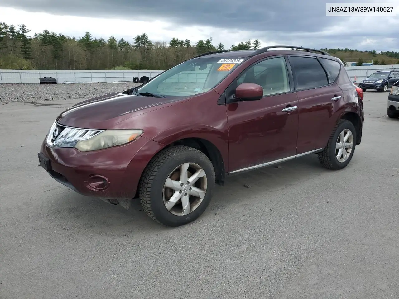 2009 Nissan Murano S VIN: JN8AZ18W89W140627 Lot: 56124295