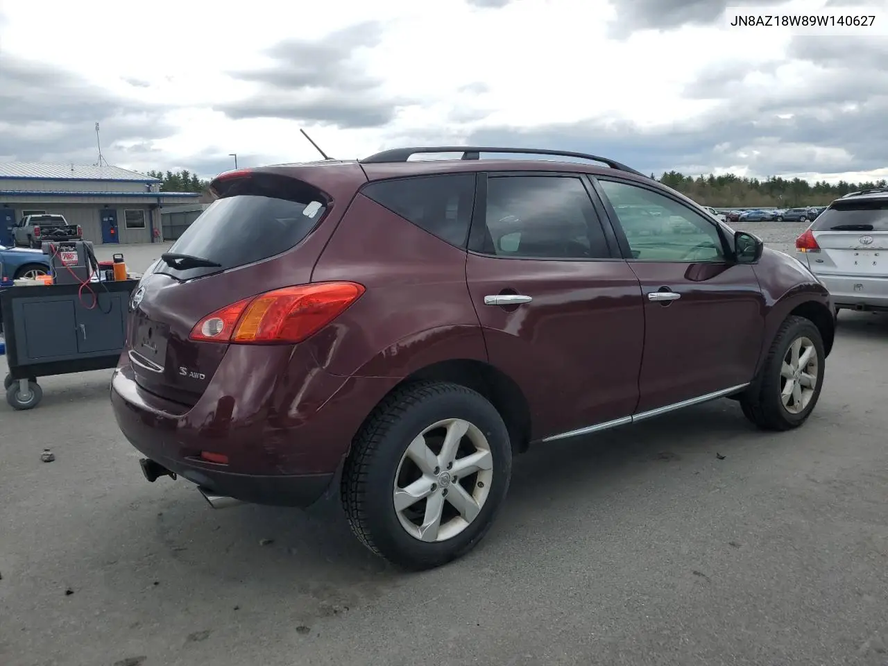 2009 Nissan Murano S VIN: JN8AZ18W89W140627 Lot: 56124295
