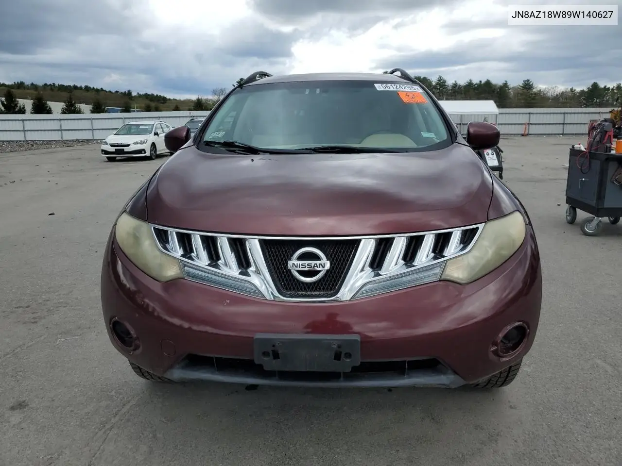 2009 Nissan Murano S VIN: JN8AZ18W89W140627 Lot: 56124295