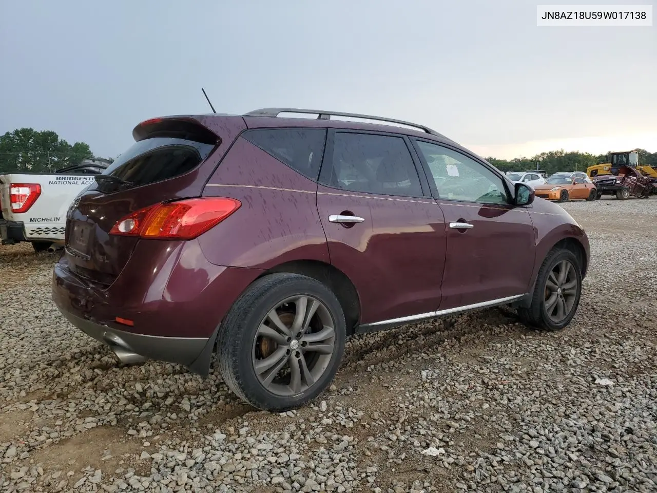 2009 Nissan Murano S VIN: JN8AZ18U59W017138 Lot: 56700235