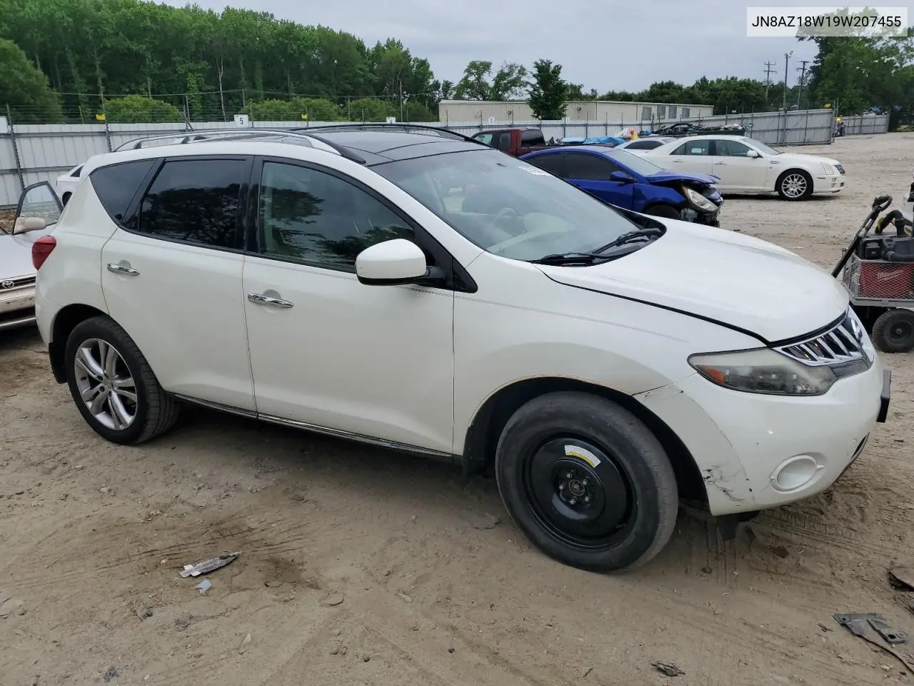 2009 Nissan Murano S VIN: JN8AZ18W19W207455 Lot: 56796075