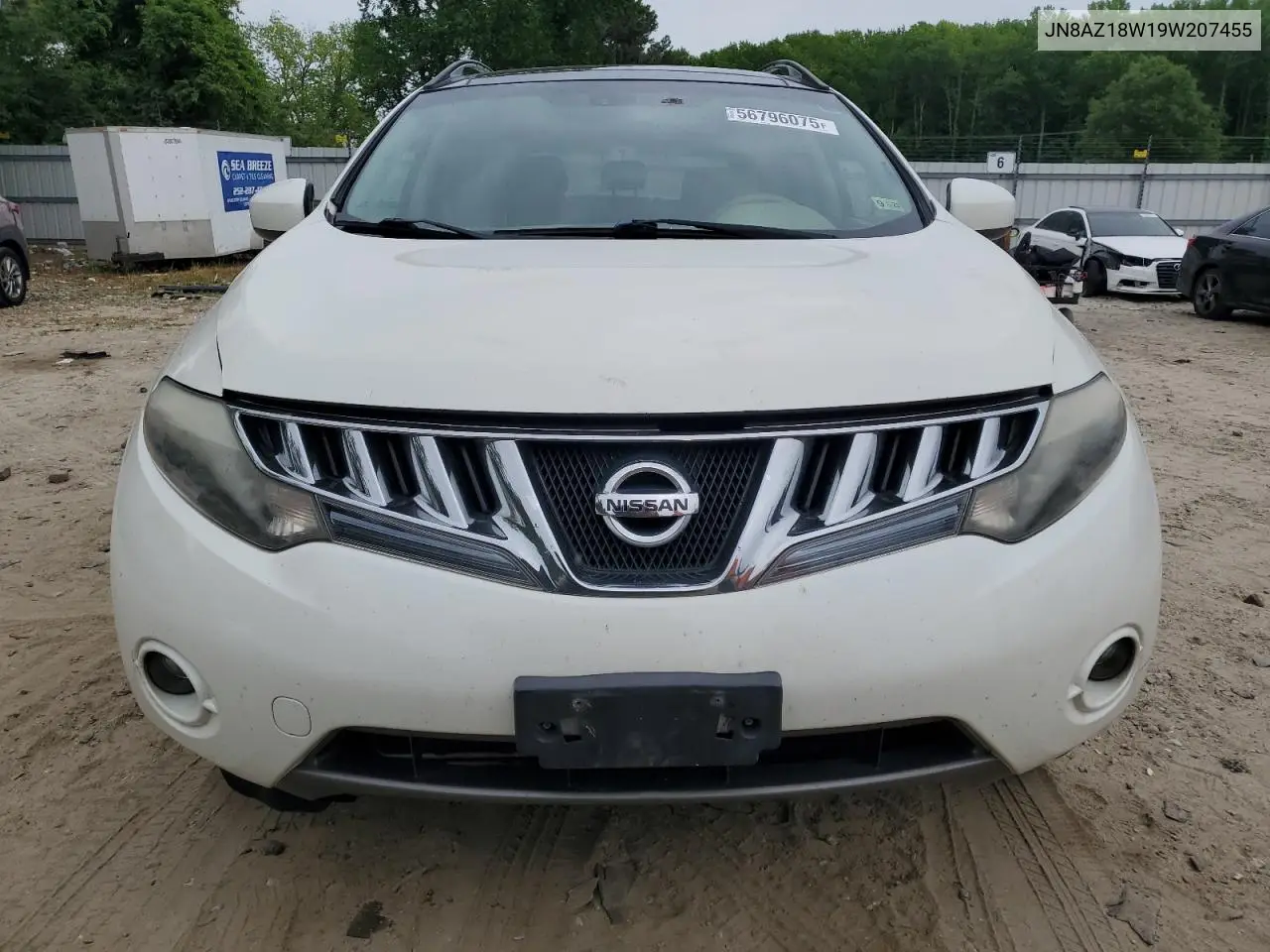 2009 Nissan Murano S VIN: JN8AZ18W19W207455 Lot: 56796075