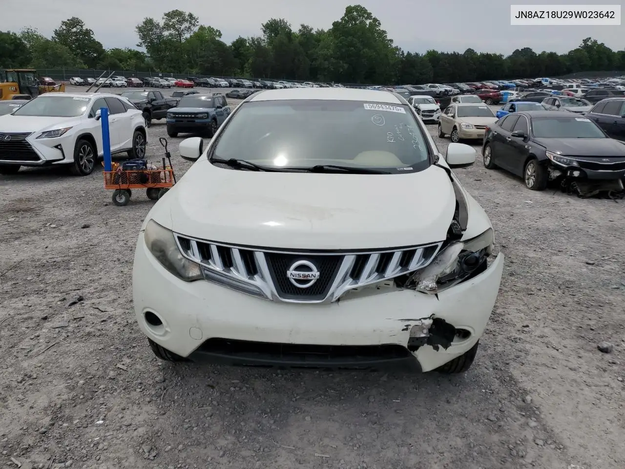 2009 Nissan Murano S VIN: JN8AZ18U29W023642 Lot: 56943475