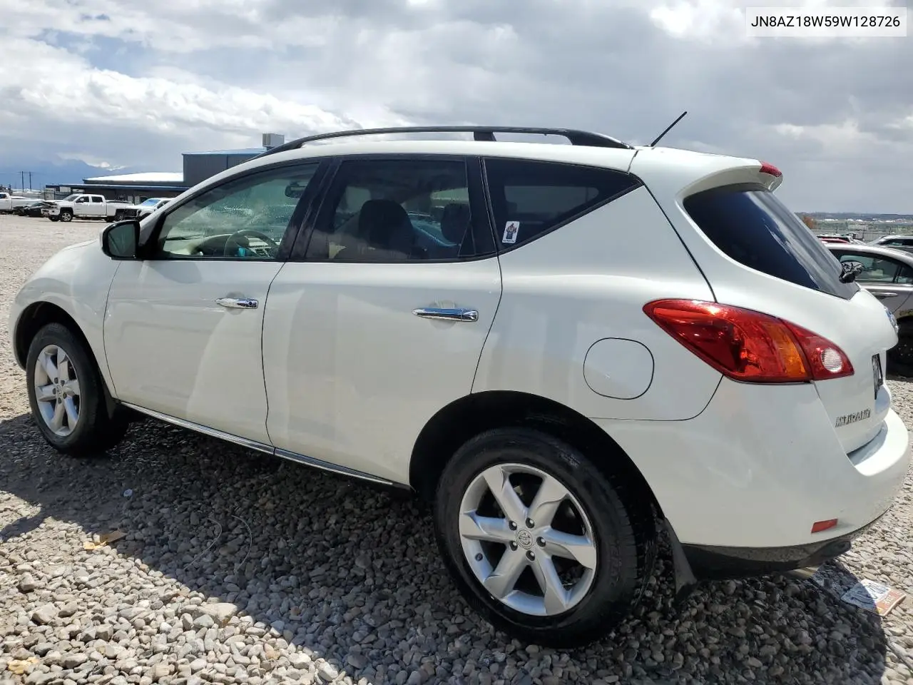 2009 Nissan Murano S VIN: JN8AZ18W59W128726 Lot: 57164485