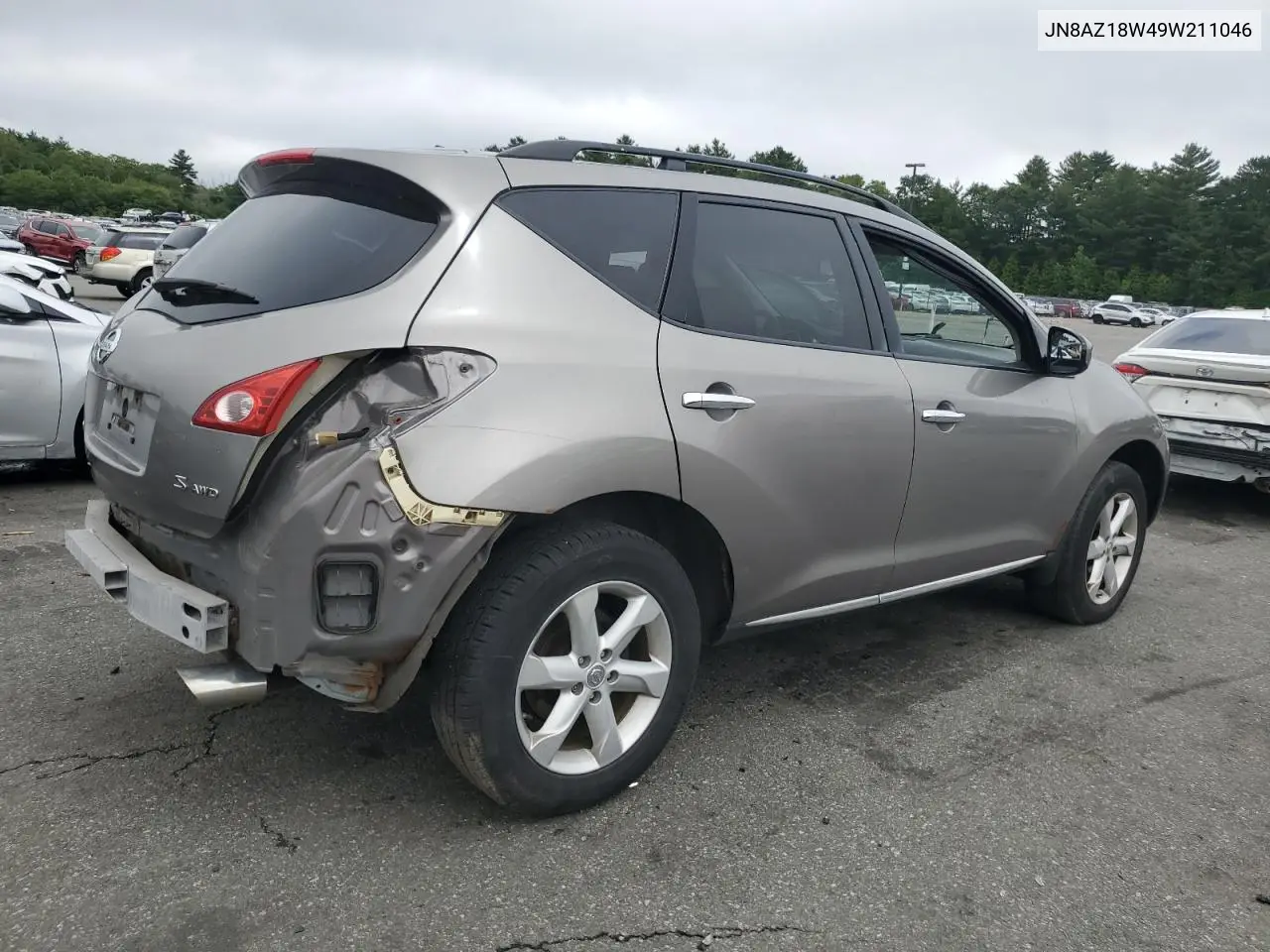 2009 Nissan Murano S VIN: JN8AZ18W49W211046 Lot: 58597615