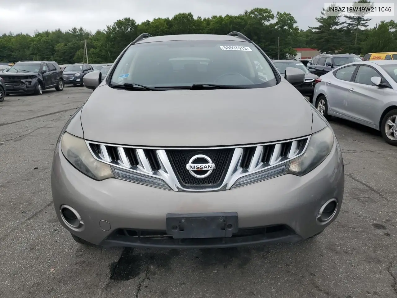 2009 Nissan Murano S VIN: JN8AZ18W49W211046 Lot: 58597615