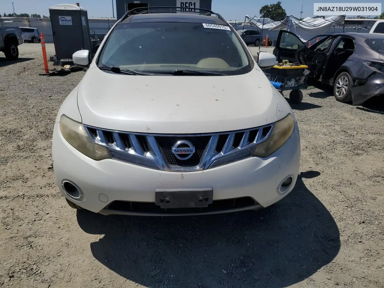 2009 Nissan Murano S VIN: JN8AZ18U29W031904 Lot: 60540915