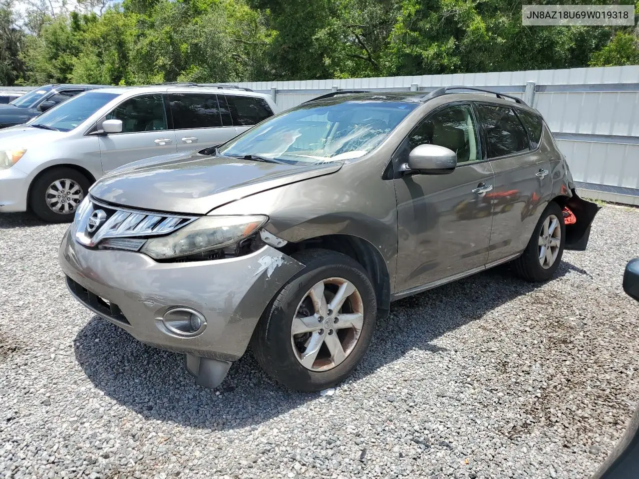 2009 Nissan Murano S VIN: JN8AZ18U69W019318 Lot: 61144805
