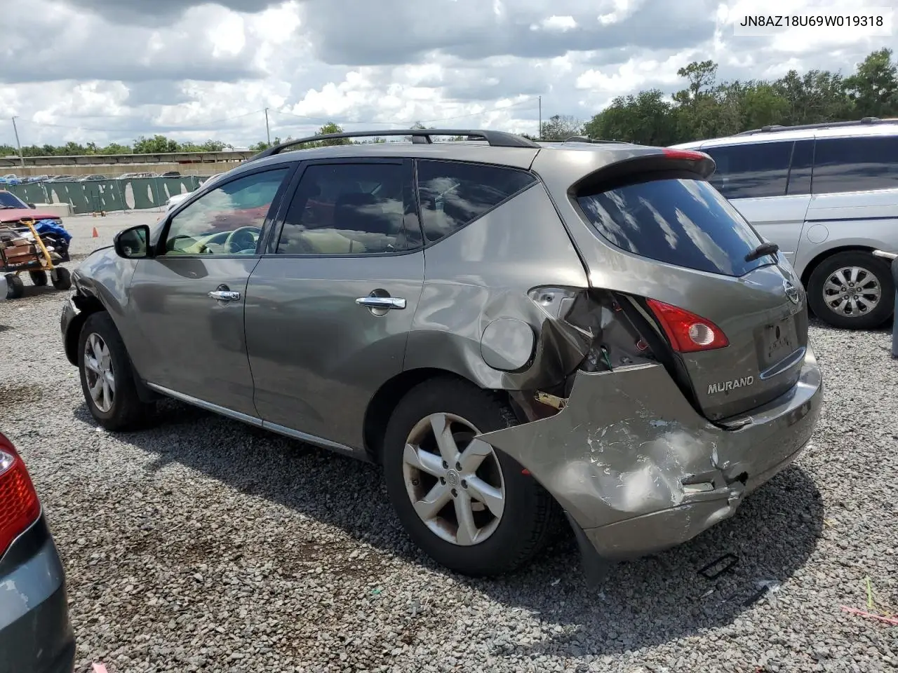 2009 Nissan Murano S VIN: JN8AZ18U69W019318 Lot: 61144805