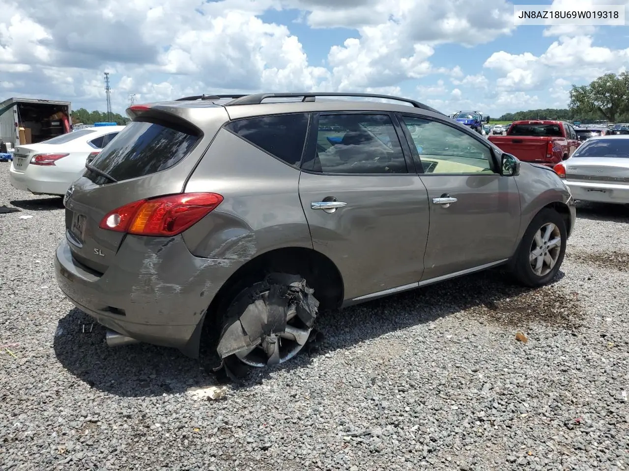 2009 Nissan Murano S VIN: JN8AZ18U69W019318 Lot: 61144805