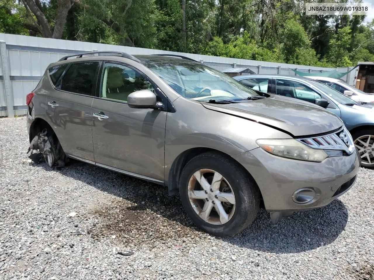 2009 Nissan Murano S VIN: JN8AZ18U69W019318 Lot: 61144805