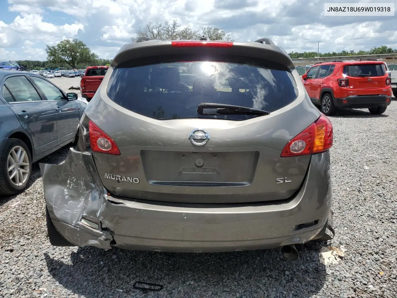 2009 Nissan Murano S VIN: JN8AZ18U69W019318 Lot: 61144805