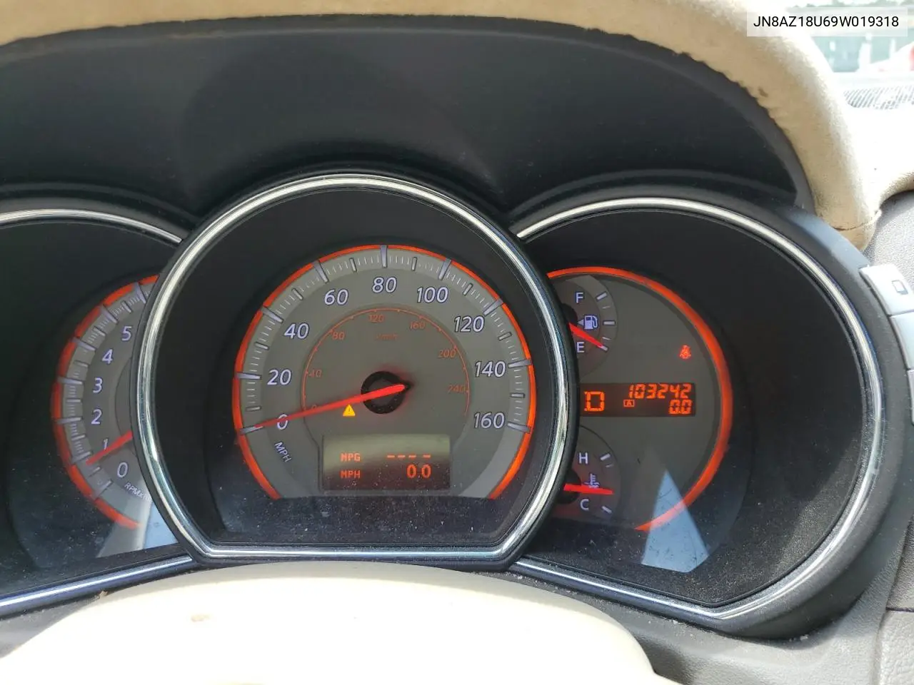 2009 Nissan Murano S VIN: JN8AZ18U69W019318 Lot: 61144805