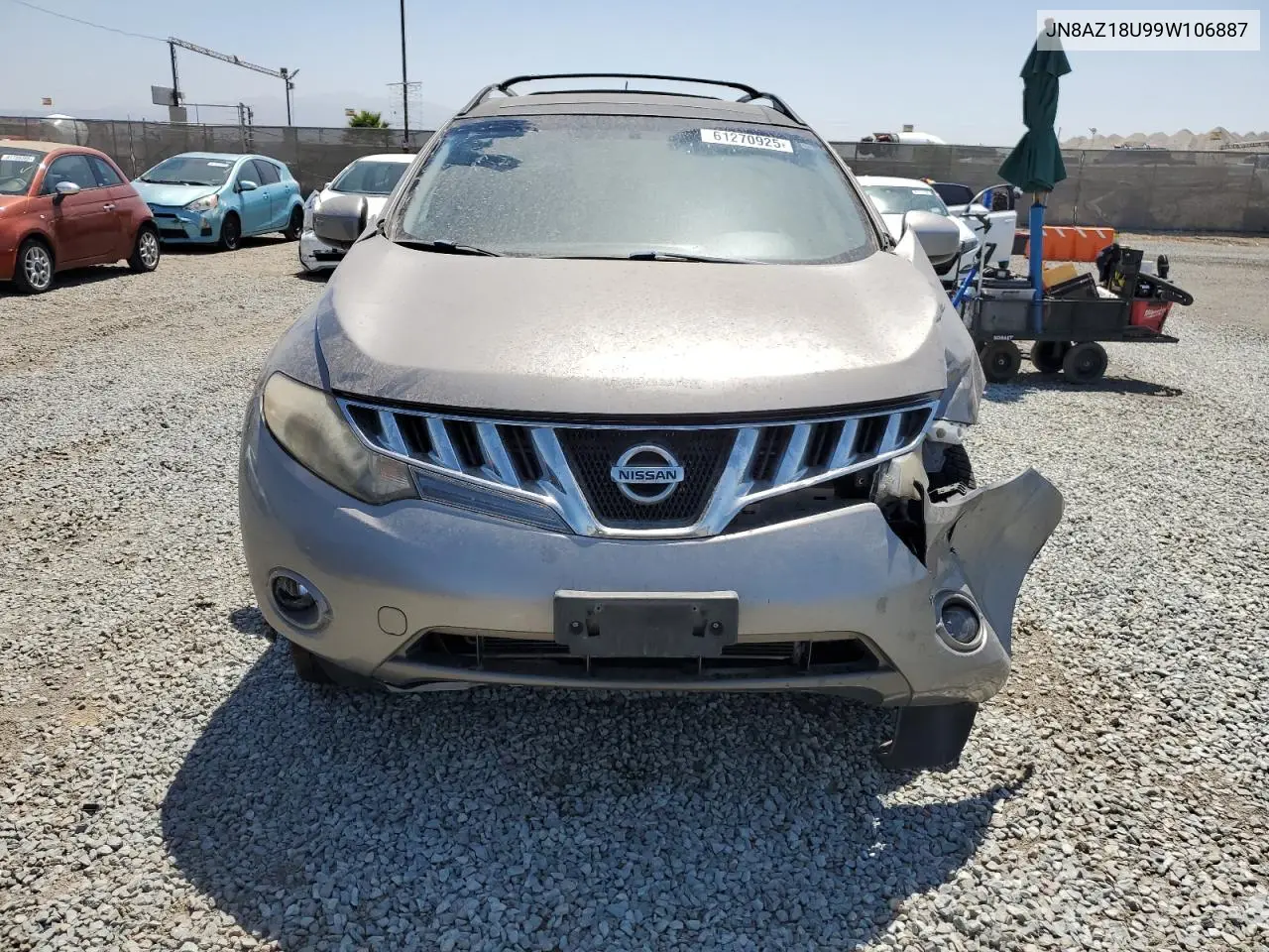 2009 Nissan Murano S VIN: JN8AZ18U99W106887 Lot: 61270925