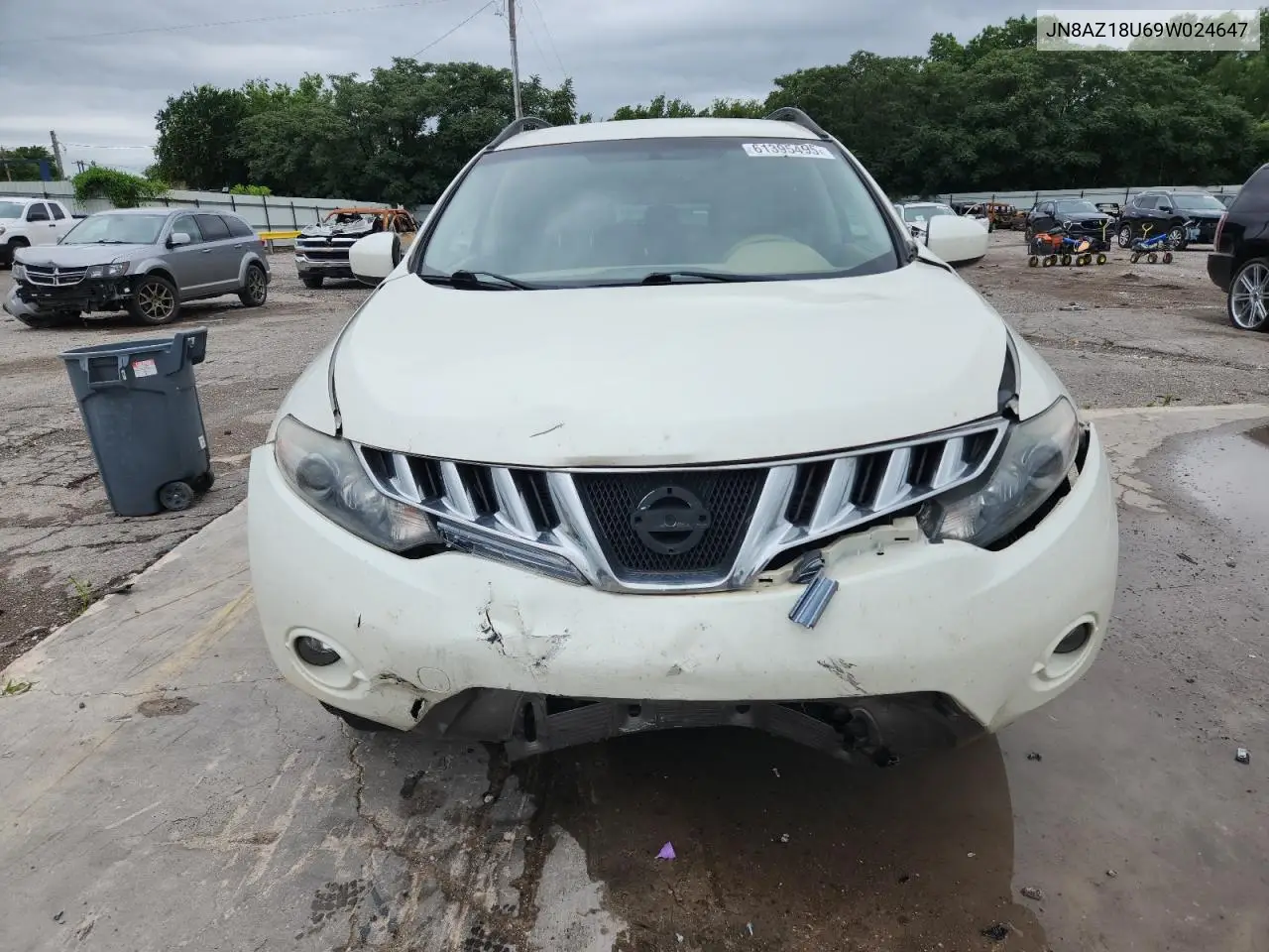 2009 Nissan Murano S VIN: JN8AZ18U69W024647 Lot: 61395495