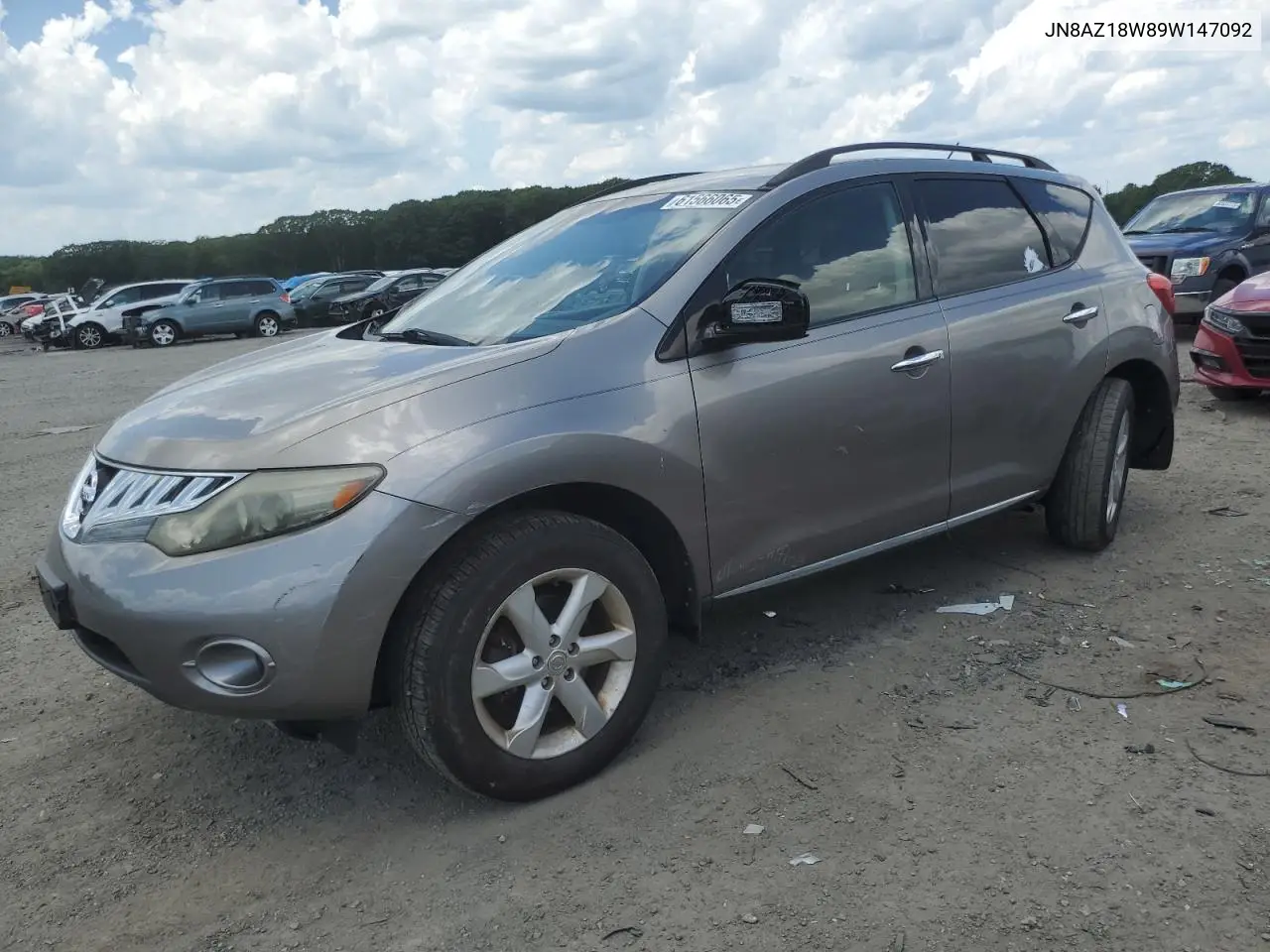 2009 Nissan Murano S VIN: JN8AZ18W89W147092 Lot: 61566065