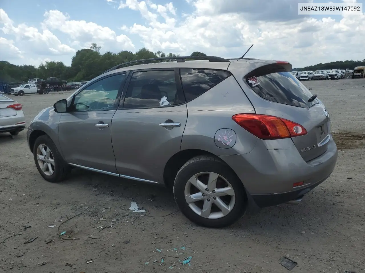 2009 Nissan Murano S VIN: JN8AZ18W89W147092 Lot: 61566065