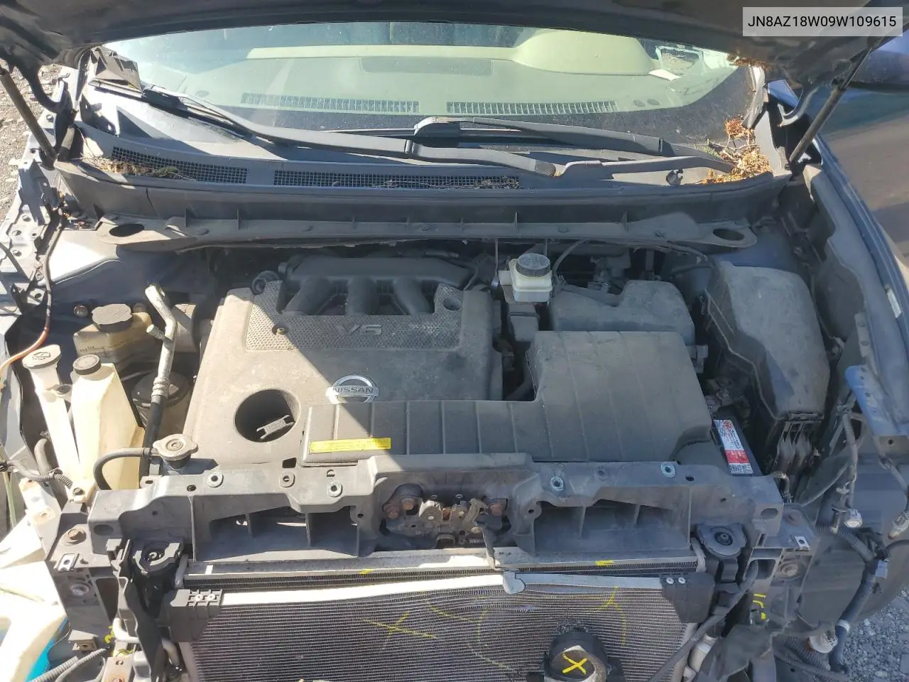 2009 Nissan Murano S VIN: JN8AZ18W09W109615 Lot: 61760305