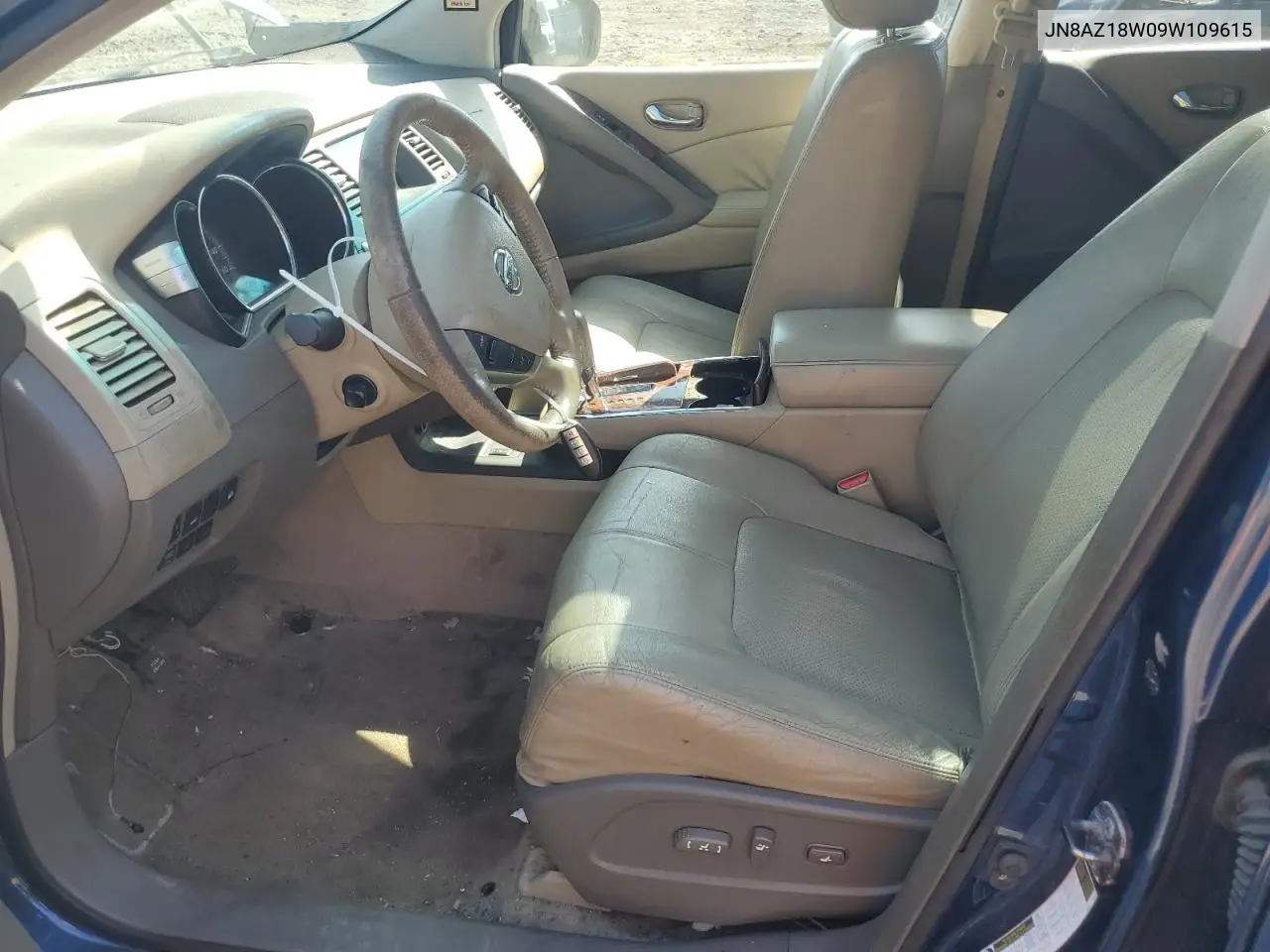 2009 Nissan Murano S VIN: JN8AZ18W09W109615 Lot: 61760305