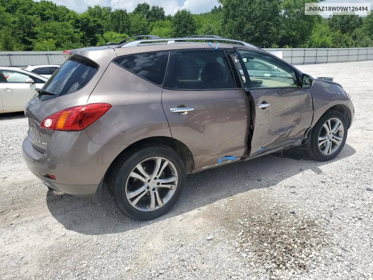 2009 Nissan Murano S VIN: JN8AZ18W09W126494 Lot: 61762115