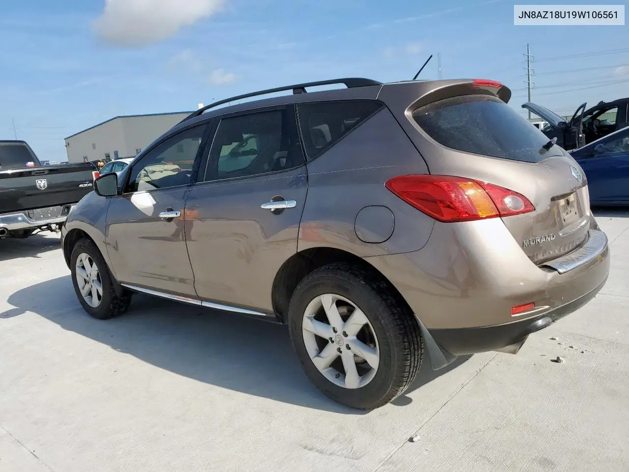 2009 Nissan Murano S VIN: JN8AZ18U19W106561 Lot: 61869365