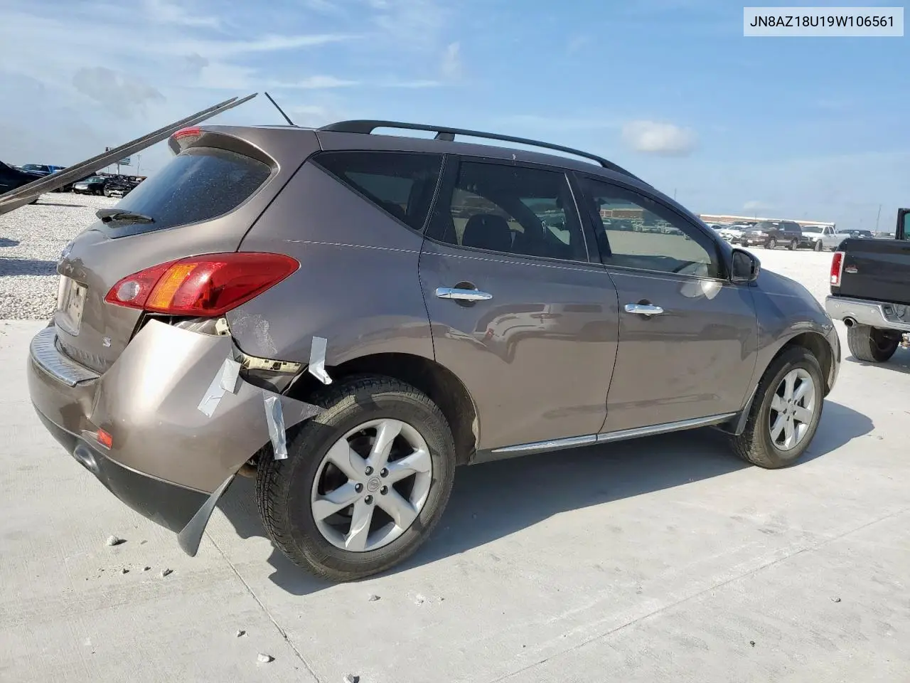 2009 Nissan Murano S VIN: JN8AZ18U19W106561 Lot: 61869365