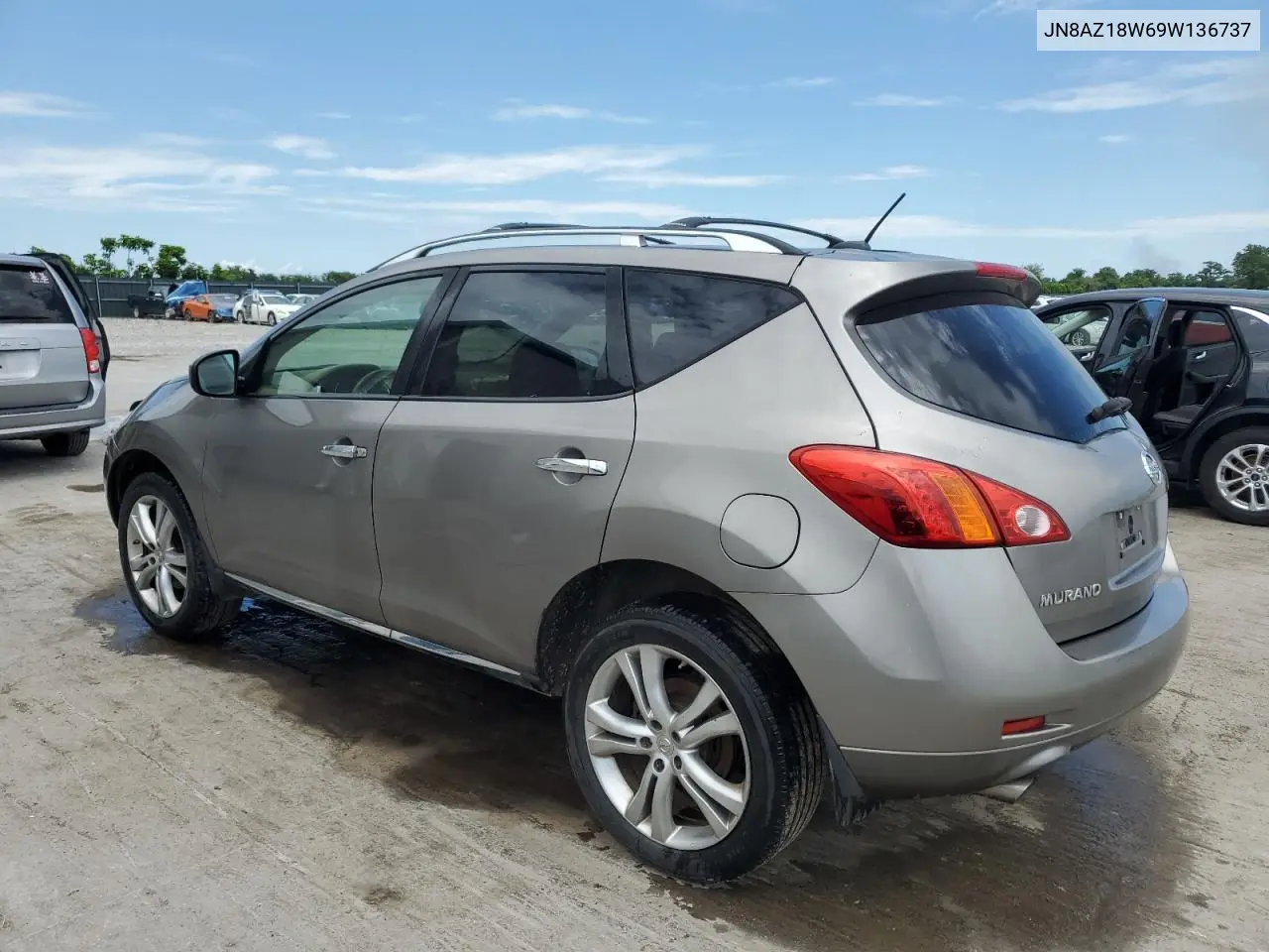 2009 Nissan Murano S VIN: JN8AZ18W69W136737 Lot: 62148755