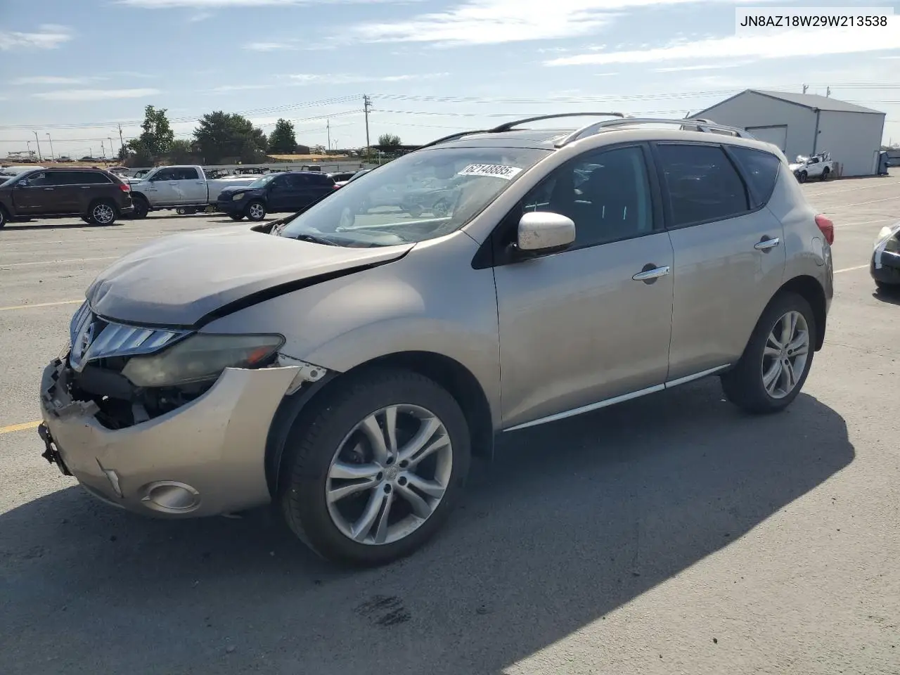2009 Nissan Murano S VIN: JN8AZ18W29W213538 Lot: 62148885