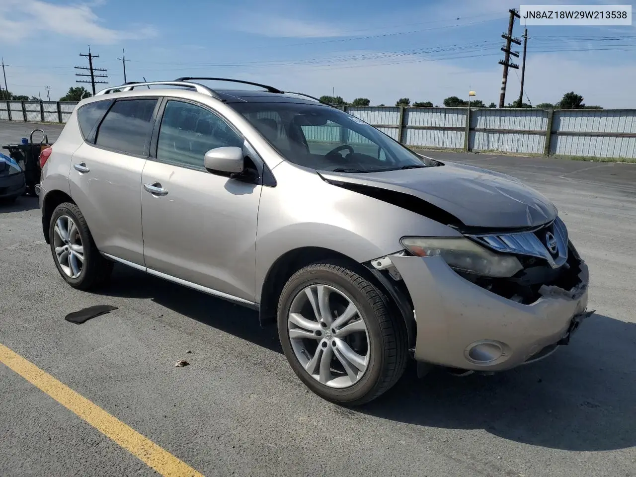 2009 Nissan Murano S VIN: JN8AZ18W29W213538 Lot: 62148885