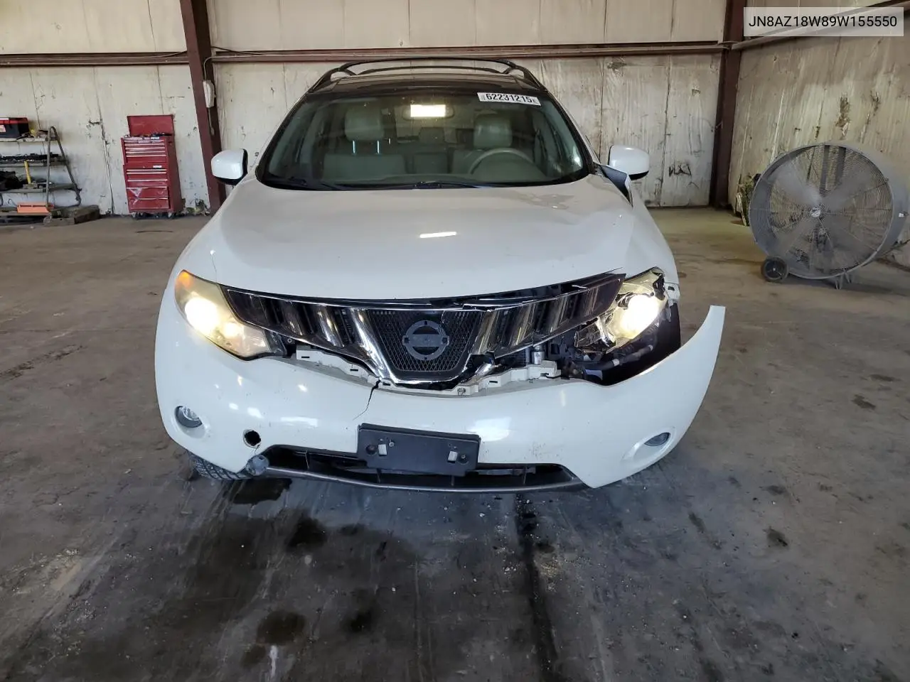 2009 Nissan Murano S VIN: JN8AZ18W89W155550 Lot: 62231215