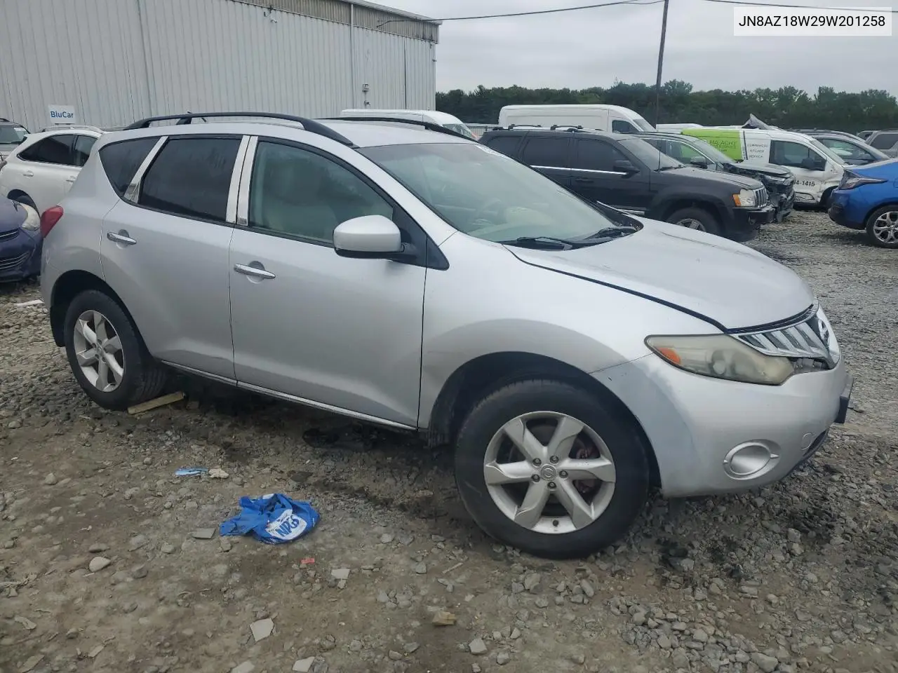 2009 Nissan Murano S VIN: JN8AZ18W29W201258 Lot: 62486975