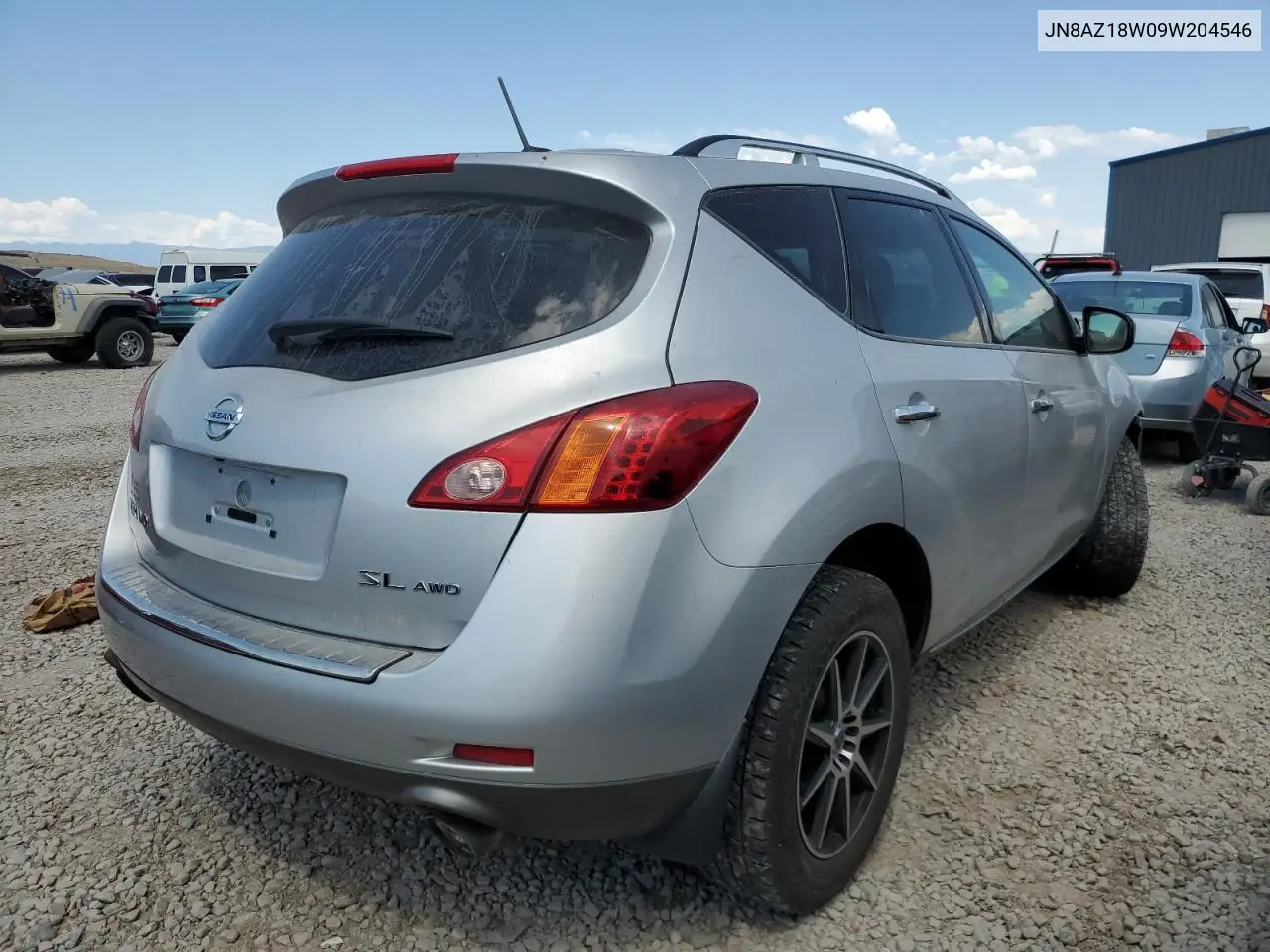 2009 Nissan Murano S VIN: JN8AZ18W09W204546 Lot: 62548855