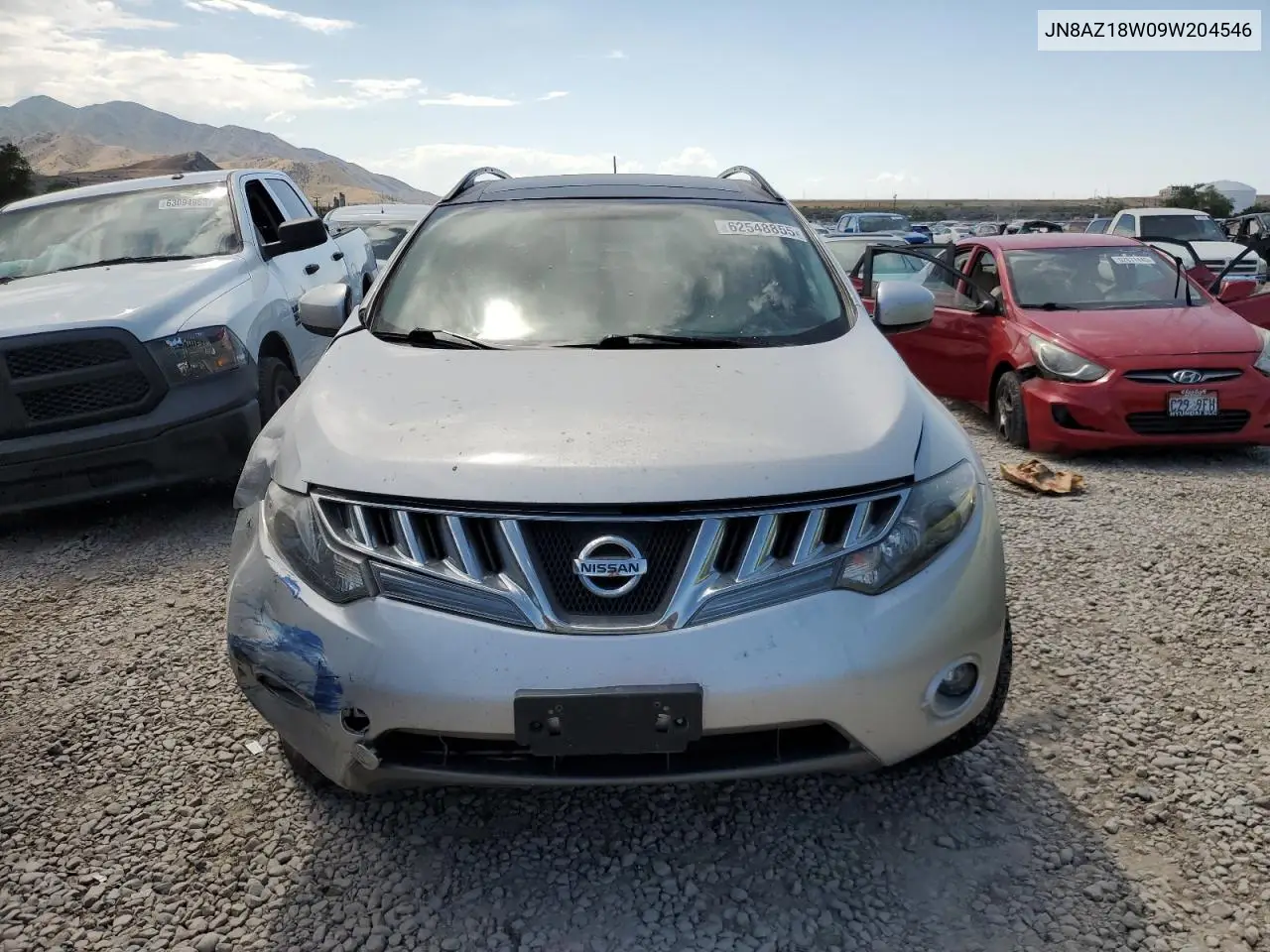 2009 Nissan Murano S VIN: JN8AZ18W09W204546 Lot: 62548855