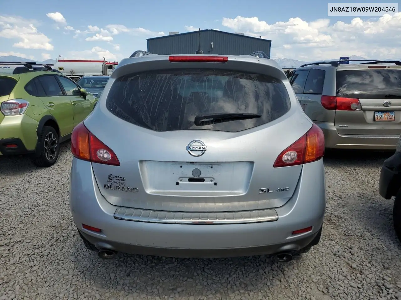 2009 Nissan Murano S VIN: JN8AZ18W09W204546 Lot: 62548855