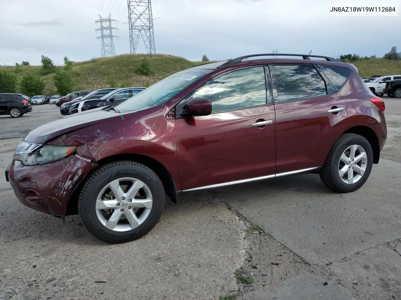 2009 Nissan Murano S VIN: JN8AZ18W19W112684 Lot: 62602665
