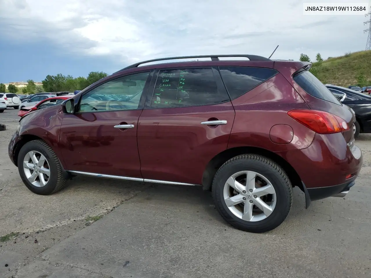2009 Nissan Murano S VIN: JN8AZ18W19W112684 Lot: 62602665