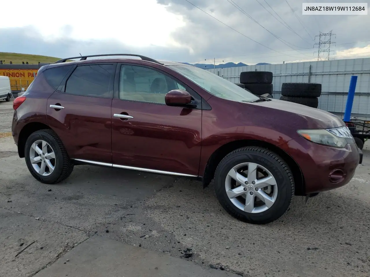 2009 Nissan Murano S VIN: JN8AZ18W19W112684 Lot: 62602665