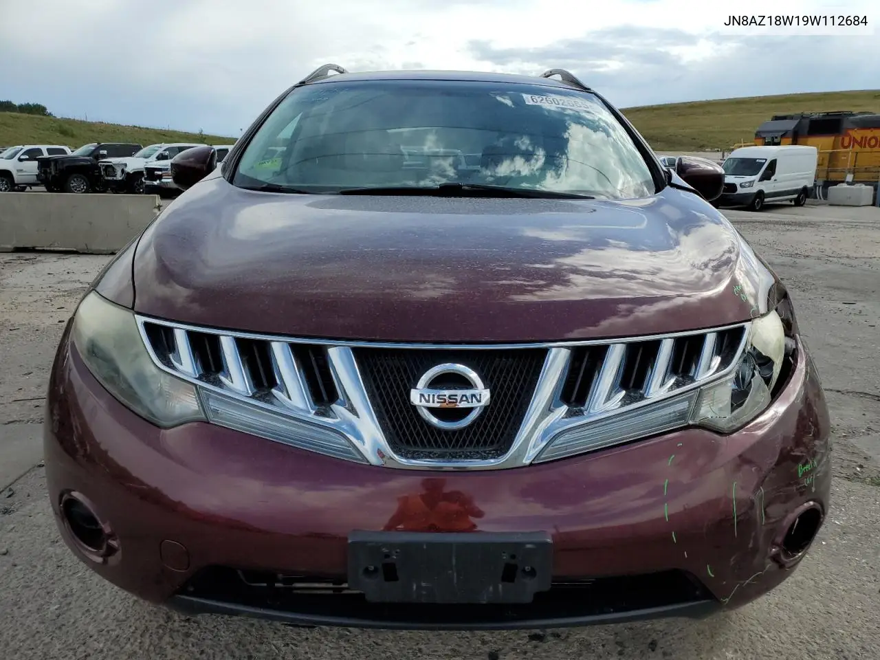 2009 Nissan Murano S VIN: JN8AZ18W19W112684 Lot: 62602665