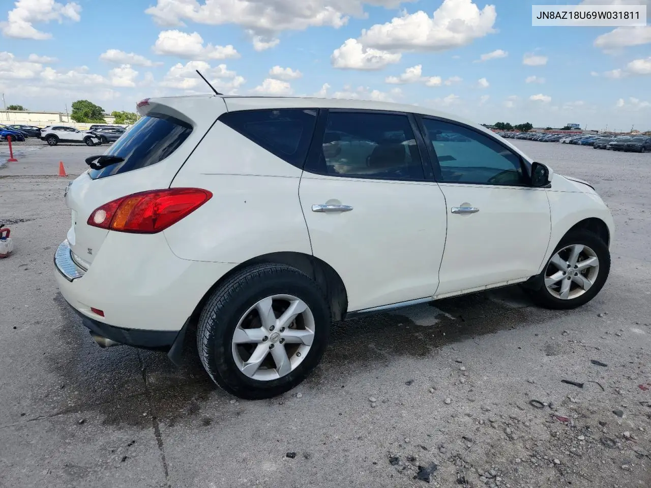 2009 Nissan Murano S VIN: JN8AZ18U69W031811 Lot: 62774485
