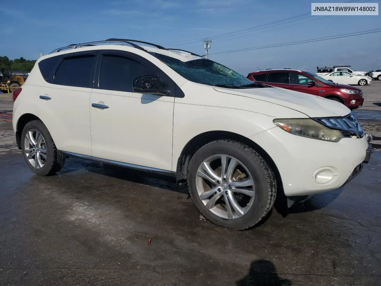 2009 Nissan Murano S VIN: JN8AZ18W89W148002 Lot: 63010575