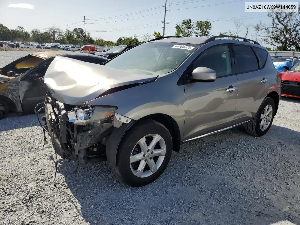 2009 Nissan Murano S VIN: JN8AZ18W69W144059 Lot: 63106505