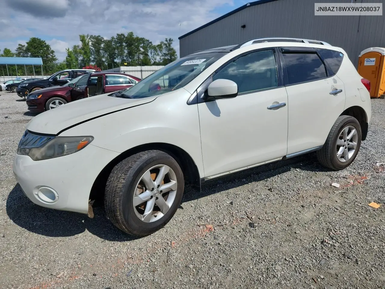 2009 Nissan Murano S VIN: JN8AZ18WX9W208037 Lot: 64664325