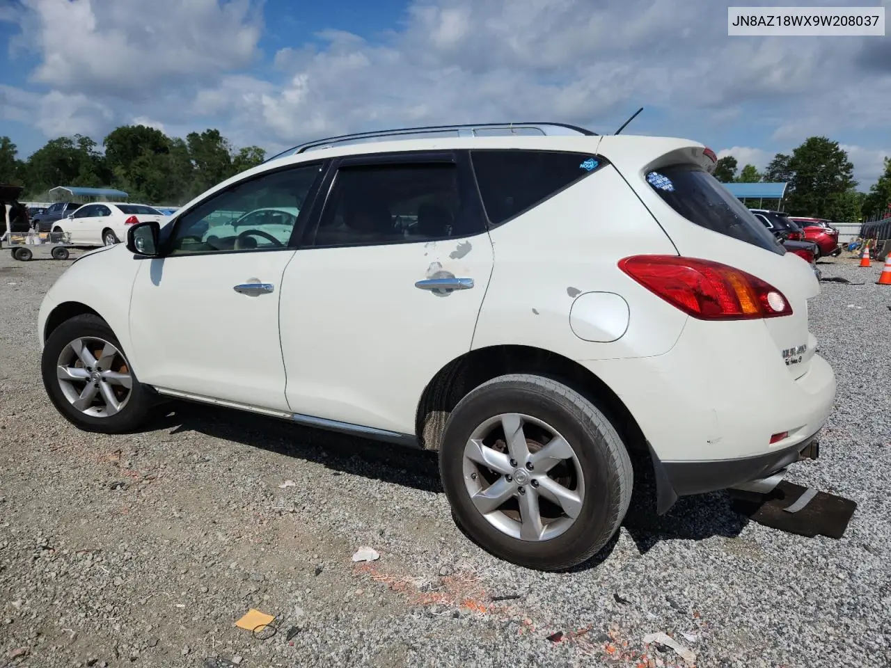 2009 Nissan Murano S VIN: JN8AZ18WX9W208037 Lot: 64664325