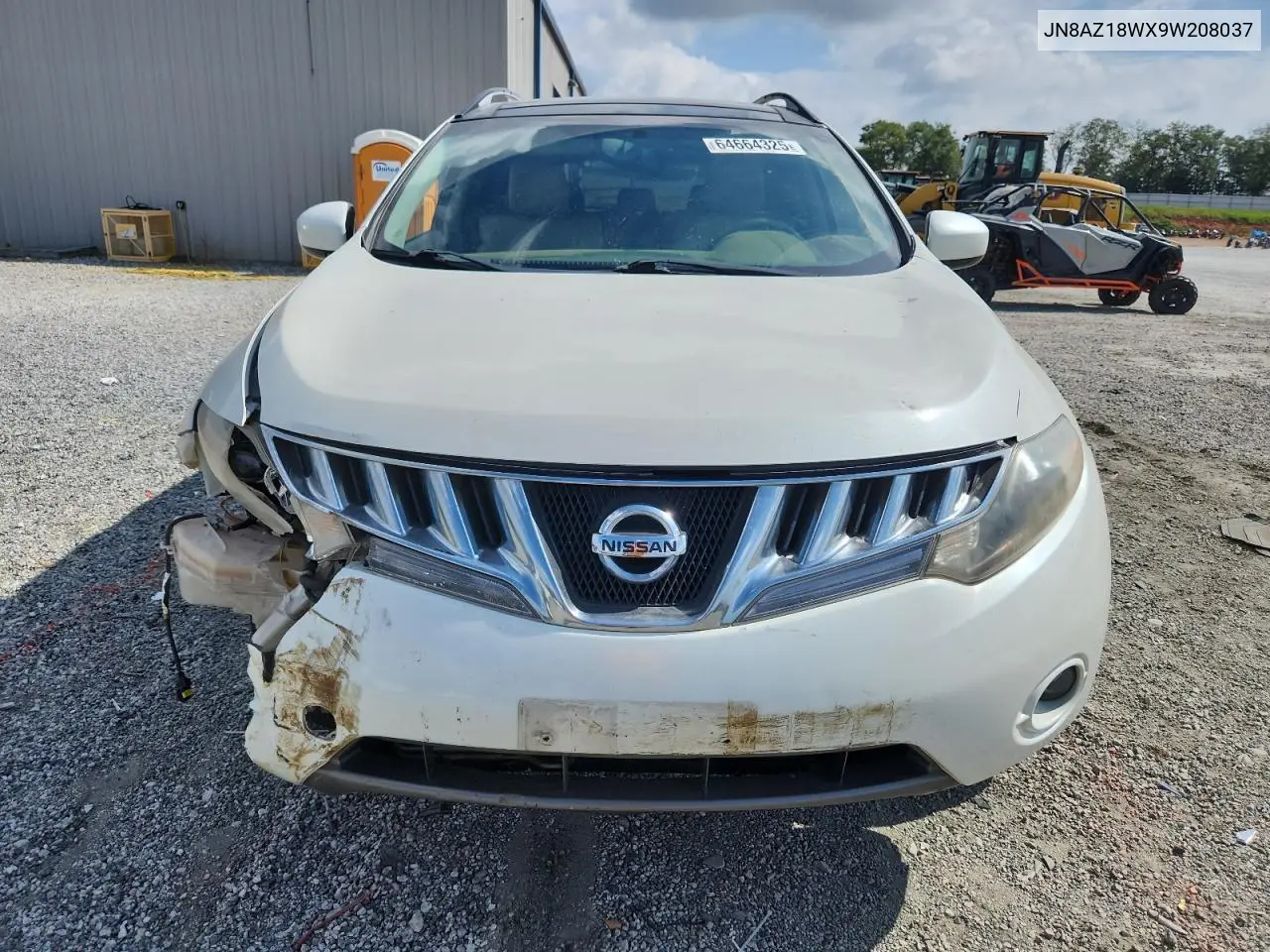 2009 Nissan Murano S VIN: JN8AZ18WX9W208037 Lot: 64664325
